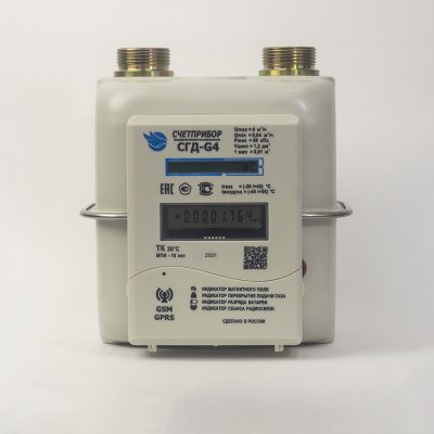 1Счетчик газа объемный диафрагменный электронный СГД ЭТК GSM